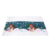 Load image into Gallery viewer, 1PC Cartoon Christmas Tablecloth PVC Table Cloth Christmas Party Table Decoration Festival Tableware