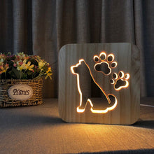 Load image into Gallery viewer, Animal Cat Shape Christmas Night Light 3D LED Stereo Lamp Bedroom Decorative Light