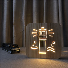 Load image into Gallery viewer, Bedroom Light Lighthouse Shape LED Light 3D Small Night Lamp Creative Furnishings Decoration