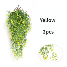 Load image into Gallery viewer, Artificial Wall-Mounted Rattan Wall Decoration Plastic Vine Fake Green Plant
