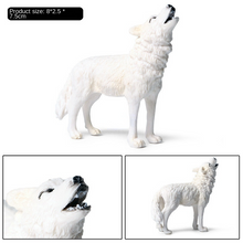 Load image into Gallery viewer, Simulation of wild animals grey wolf series PVC model toys