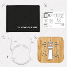 Load image into Gallery viewer, Bedroom Light Lighthouse Shape LED Light 3D Small Night Lamp Creative Furnishings Decoration