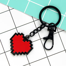 Load image into Gallery viewer, Red Soul Heart Shaped Love Pendant Necklace Undertale 3D Keychain Pendant
