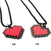 Load image into Gallery viewer, Red Soul Heart Shaped Love Pendant Necklace Undertale 3D Keychain Pendant