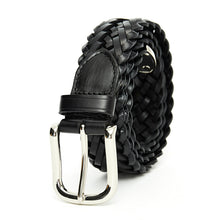 Load image into Gallery viewer, Woven Leather Belt Fashionable Korean All-Match Pin Buckle Women's Belt