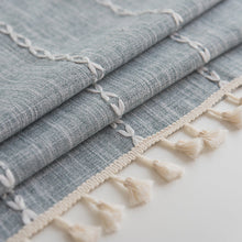 Load image into Gallery viewer, Tassel Embroidered Cotton Linen Tablecloth Cloth Rectangular Table Cloth