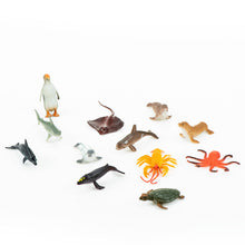 Load image into Gallery viewer, Ocean Animal Toys Shark Turtle Crab Penguin Aquarium Model Children's Educational Science and Education Accessories
