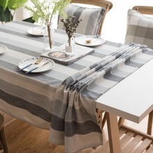 Load image into Gallery viewer, Cathetus Tablecloth Waterproof Rectangular Striped round Table Cloth