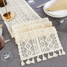 Load image into Gallery viewer, Lace Dining Table Table Runner Weave Vintage Table Runner Tea Table Flag Fabrics Tablecloth Bed Runner