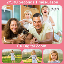 Load image into Gallery viewer, Kids Camera HD Digital Camcorder, Christmas Pink Birthday Gift for Girls
