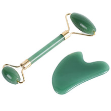 Load image into Gallery viewer, Jade Scraping Plate Powder Crystal Massage Roller Scraping Plate Set Eye Massage Stick Jade Roller Massager