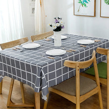 Load image into Gallery viewer, PVC Tablecloth Waterproof Large Plaid Table Cloth Dustproof Tablecloth