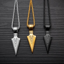 Load image into Gallery viewer, Personalized Spearhead Pendant Street Style Fashion Hip Hop Style Titanium Steel Men's Necklace