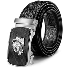 Load image into Gallery viewer, Men's Genuine Leather Belt Crocodile Pattern Belt Man's Belt Belt Whole Automatic Buckle Pant Belt