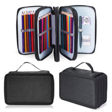 Load image into Gallery viewer, Multicolor Oxford Cloth Color Pencil Box Bracket Multi-Functional Pencil Zipper Bag 72 Slot