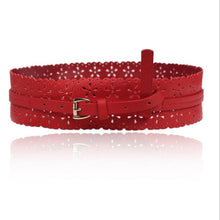 Load image into Gallery viewer, Womens Fashion Hollow Flower Wide Waistband Women Belt Dress Adornment