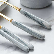 Load image into Gallery viewer, Marbling Tableware Set Stainless Steel Titanium Fork Spoon and Chopsticks Portable Tableware