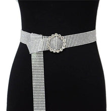 Load image into Gallery viewer, Bridal Wedding Dress Versatile Water Belt Fashion Geometric Buckle Sequin Belt