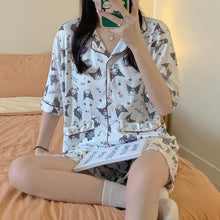 Load image into Gallery viewer, Summer Ins Short-sleeved Shorts Cute Kulomi Summer Pajamas Students Early Autumn Cardigan Home Clothes