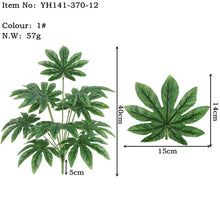 Load image into Gallery viewer, Artificial Green Plant Potted Flower Feel Leaf Artificial Monstera Leaf Home Decoration Plant Simulation Green Plant
