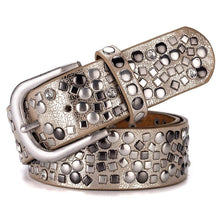 Load image into Gallery viewer, Rivet Studded Belt Women Punk Gothic Waistband Retro Vintage Leather