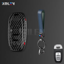 Load image into Gallery viewer, ABS Carbon Fiber Style Car Key Case Cover Shell Fob For A3 A4 A5 C5 C6 8P 8L B6 B7 B8 Q3 Q5 Q7 A6 A7 4M 8S B9 A8 Q8 C8 TT