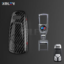 Load image into Gallery viewer, ABS Carbon Fiber Style Car Key Case Cover Shell Fob For A3 A4 A5 C5 C6 8P 8L B6 B7 B8 Q3 Q5 Q7 A6 A7 4M 8S B9 A8 Q8 C8 TT