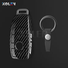 Load image into Gallery viewer, ABS Carbon Fiber Car Key Case Cover Shell Fob For Mercedes Benz A B C E S Class W204 W205 W212 W213 W176 GLC CLA AMG W177