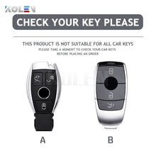 Load image into Gallery viewer, ABS Carbon Fiber Style Car Key Case Cover Shell Fob For Mercedes Benz A B C E S Class W204 W205 W212 W213 W176 GLC CLA AMG W177