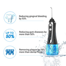 Load image into Gallery viewer, AG portable oral irrigator usb rechargeable water flosser Dental Water Jet 300ML 5Models Water Tank Waterproof Teeth Cleaner 0ral irrigator