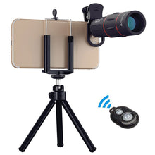 Load image into Gallery viewer, APEXEL 18X Telescope Zoom lens Monocular Mobile Phone camera Lens for iPhone Samsung Smartphones for Camping hunting Sports