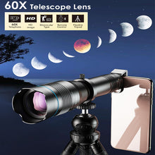 Load image into Gallery viewer, APEXEL 60x Super Telephoto Zoom Phone Lens 36X 28X Powerful Monocular Metal Telescope Mobile telephoto lens for camping Tourism