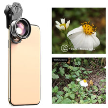 Load image into Gallery viewer, APEXEL HD Optic Camera Phone Lens 100mm Macro Lens + 10x Super Macro Lenses For iPhonex xr xs max Samsung s9 All Smartphones