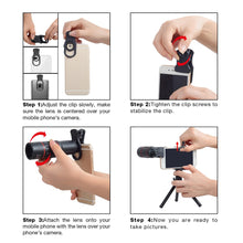Load image into Gallery viewer, APEXEL Telescope Telephoto Lens 18X Zoom lens with Tripod Monocular Mobile Phone camera Lens for Smartphones lente para celular