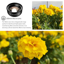 Load image into Gallery viewer, APEXEL camera phone lens 100mm macro lens 4K HD super macro lenses+CPL+star filter for iPhonex xs max Samsung s9 all smartphone
