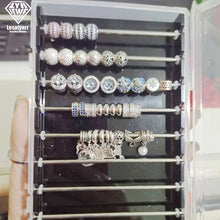 Load image into Gallery viewer, Acrylic Pandora Box Charm Beads Bracelet Ring Holder Jewellery Organizer JewelryTray Diy Finding Display Stand Storage Case Rack