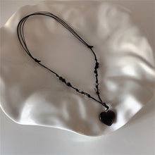 Load image into Gallery viewer, Adjustable Y2K Butterfly Black Love Heart Necklace for Women Kpop Vintage Punk Goth Egirl Harajuku Unusual Pendant Necklaces