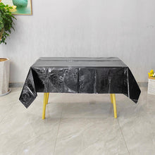 Load image into Gallery viewer, Aluminum Foil Tablecloth Shiny Rainbow Black Rectangle Tablecloth Dining Table Cover For Wedding Party Banquet Decoration W1n9