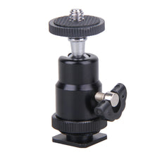 Load image into Gallery viewer, Aluminum Tripod Ball Head 1/4 Hot Shoe Adapter Metal Flash Bracket Holder with Lock Camera Accessories 360 Degree for GOPRO