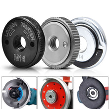 Load image into Gallery viewer, Angle Grinder M14 Thread Inner Outer Flange Nut Set Quick Release Locking Nut Replace For Bosch Metabo Milwaukee Makita Dewalt