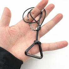 Load image into Gallery viewer, Anime Chainsaw Man Necklace Cosplay Denji Pochita Pendant Jewelry Triangular Pull Ring Prop Choker Leather Chain Accessories