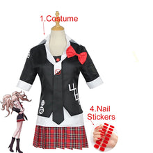 Load image into Gallery viewer, Anime Danganronpa Cosplay Costume Enoshima Junko Uniform Cafe Work Clothes Short Skirt Double Tail Braid Wig