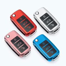 Load image into Gallery viewer, Auto Tpu Car Key Case Cover for Polo Tiguan Passat B5 B6 B7 Golf 4 5 6 MK6 Jetta Lavida for Skoda Octavia