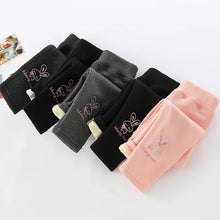Load image into Gallery viewer, Autumn Winter Baby Girls Leggings Thick Warm Cute Rabbit Pants Kid Girl Plus Velvet Pants Children Solid Trousers 2-8Years