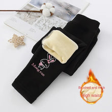 Load image into Gallery viewer, Autumn Winter Baby Girls Leggings Thick Warm Cute Rabbit Pants Kid Girl Plus Velvet Pants Children Solid Trousers 2-8Years