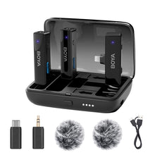 Load image into Gallery viewer, BOYA BOYALINK Wireless Lavalier Lapel Microphone for iPhone Android DSLR Camera Youtube Live Streaming Audio Recording Interview