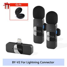Load image into Gallery viewer, BOYA BY-V Wireless Lavalier Lapel Microphone for iPhone Android Cell Phone PC Computer Laptop Youtube Recording Streaming Vlog