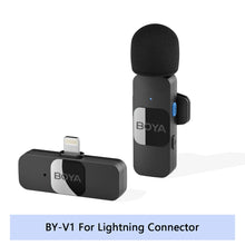 Load image into Gallery viewer, BOYA BY-V Wireless Lavalier Lapel Microphone for iPhone Android Cell Phone PC Computer Laptop Youtube Recording Streaming Vlog
