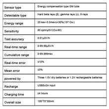 Load image into Gallery viewer, BR-9B Portable Digital Radiation Dosimeter Handheld Nuclear Radiation Detector Geiger Counter Semi-functional Type Marble Tester
