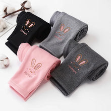 Load image into Gallery viewer, Baby Girls Leggings Thick Warm Rabbit Pants Girl Plus Pants Autumn Winter Children Trousers Elastic Waist Leggings Kids Pants